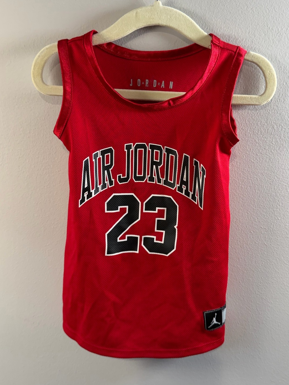 Jordan Red Tank Top with 'Air Jordan 23' Graphic Size 12m